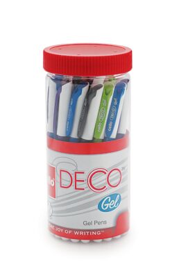 Cello Deco Gel Pen (25 Pens Jar - Blue) | Waterproof Gel Pe…