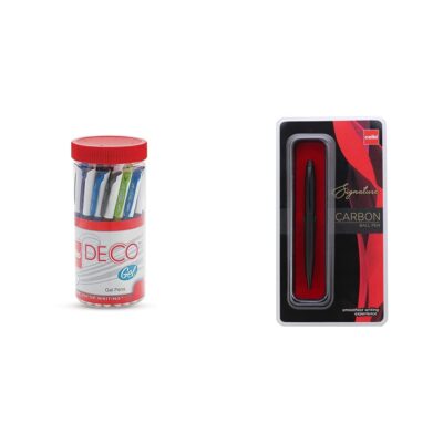 Cello Deco Gel Pen (25 Pens Jar - Blue) | Waterproof Gel Pe…