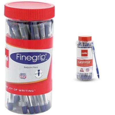 Cello Finegrip Ball Pen (25 Pens Jar - Blue) | Comfortable …