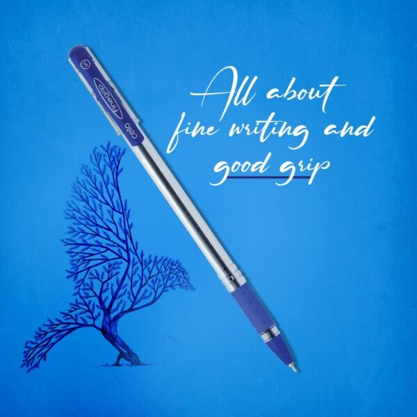 Cello Finegrip Ball Pen | Blue Ball Pens | Jar of 25 Units | Best Ball Pens for Smooth Writing | Ball Point Pen Set | Pens for Students and Professionals Stationery (Pack of 2) - Image 5