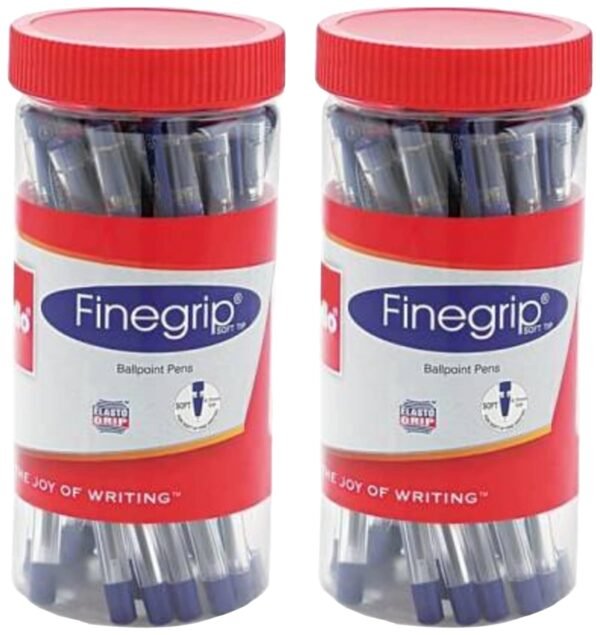 Cello Finegrip Ball Pen | Blue Ball Pens | Jar of 25 Units | Best Ball Pens for Smooth Writing | Ball Point Pen Set | Pens for Students and Professionals Stationery (Pack of 2) - Image 7