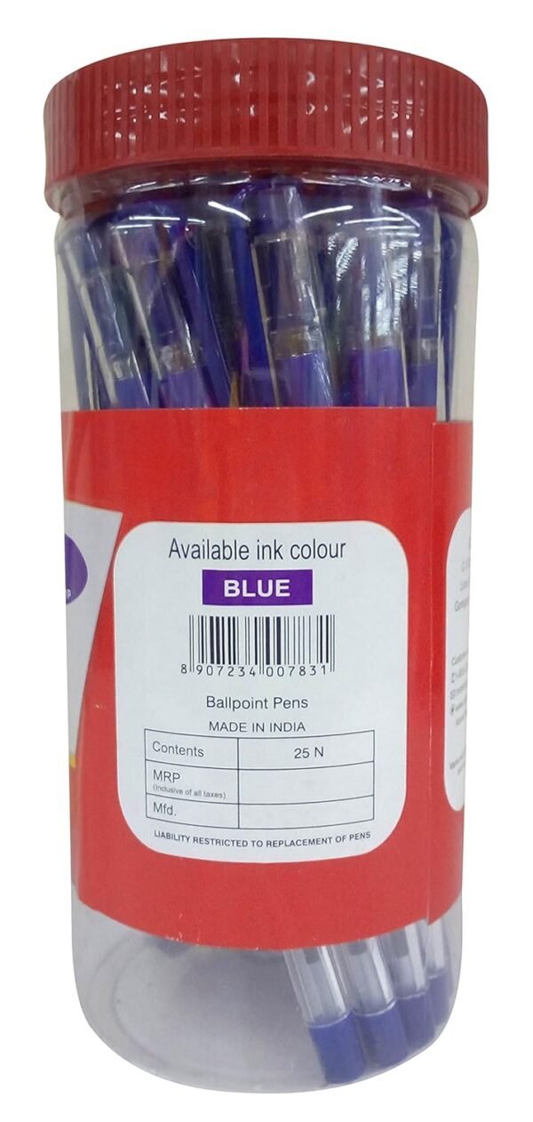 Cello Finegrip Ballpoint Pen - Blue, Pack of 25