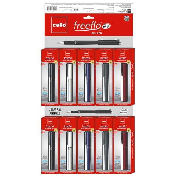 Cello Freeflo Roller Pen - Pack of 50 (Blue) - Image 3