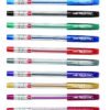 Cello Geltech Fun Glitter Gel Pen - Pack of 10 (Multicolor) ColourUp Wax Crayon Jumbo - 12 Shades
