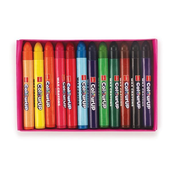 Cello Geltech Fun Glitter Gel Pen - Pack of 10 (Multicolor) ColourUp Wax Crayon Jumbo - 12 Shades - Image 6