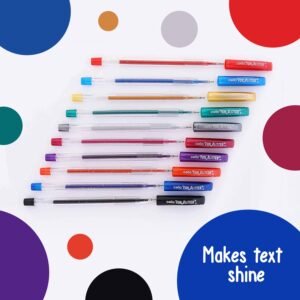 Alternative view of Cello Geltech Fun Glitter Gel Pen (Pack of 10 pens in Multicolour ink) | Glitter gel pens for art lovers & kids | Sparkle ink in gel pens