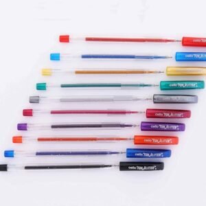 Alternative view of Cello Geltech Fun Glitter Gel Pen(Pack of 10 Pens in Multicolour Ink)| Glitter Gel Pens for Art Lo Technotip Ball Pen Set(Pack of 10 Pens - Blue)| Lightweight Ball Pens for Pressure Free & Fi