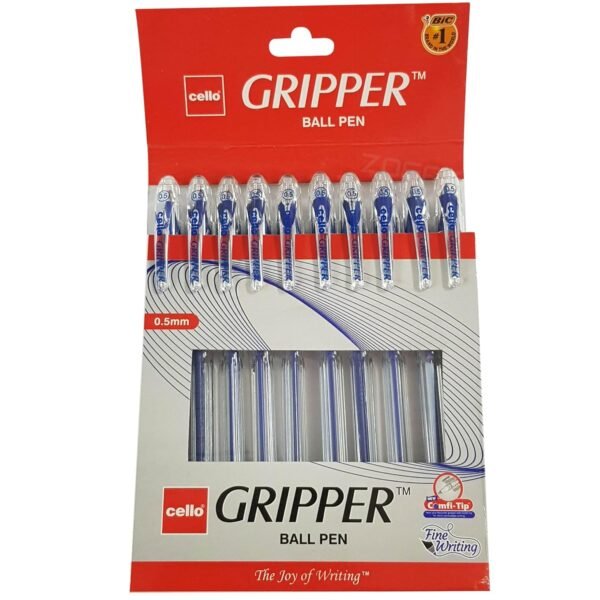 Cello Gripper-1 Ball Pen (Pack Of 10),Blue - Image 5