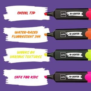 Alternative view of Cello Highlighter - Pack of 5 (Multicolor)