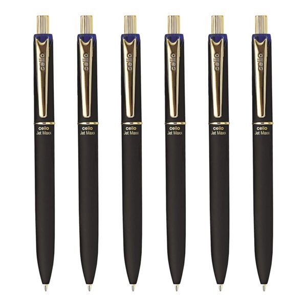 Cello Jet Maxx Gold Ball Pen - Pack of 6 (Blue)
