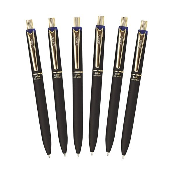 Cello Jet Maxx Gold Ball Pen - Pack of 6 (Blue) - Image 4
