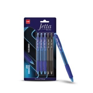 Alternative view of Cello Jetta Ball pens | 3 blue, 2 black pens|Jumbo refill ball pen| Retractable ball pen set for students | Ballpen pack