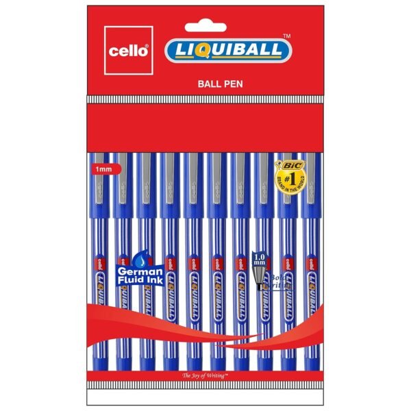 Cello Liquiball Ball Pen - Pack of 10 (Blue)-