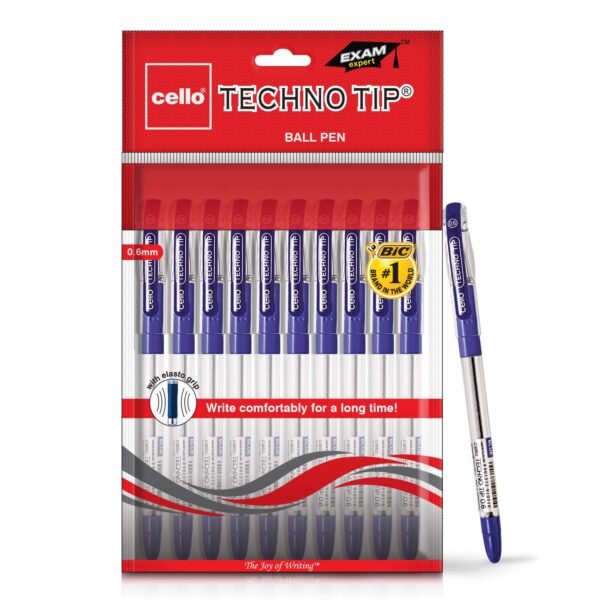 Cello Maxriter Ball Pen Set(Pack Of 10 Pens-Black)| Lightweight Ball Pens For Pressure Free & Fin Technotip Ball Pen Set(Pack Of 10 Pens-Blue)| Lightweight Ball Pens For Pressure Free & Fi