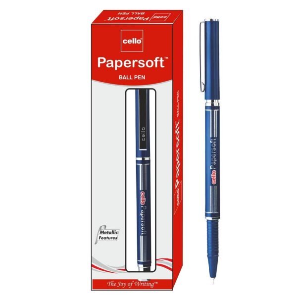 Cello Papersoft Ball Pen (Pack of 10 pens - Blue) Power Ball Pen - Pack of 10 (Blue) - Image 3