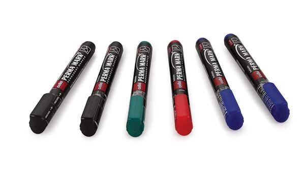 Cello Perma Mark Permanent Marker - Set Of 6 (Assorted), Bold