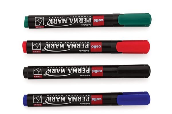 Cello Perma Mark Permanent Marker - Set Of 6 (Assorted), Bold - Image 2
