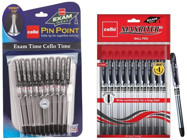 Cello Pinpoint Ball Pen- Black (Pack of 10) Maxriter Ball Pen - Image 2