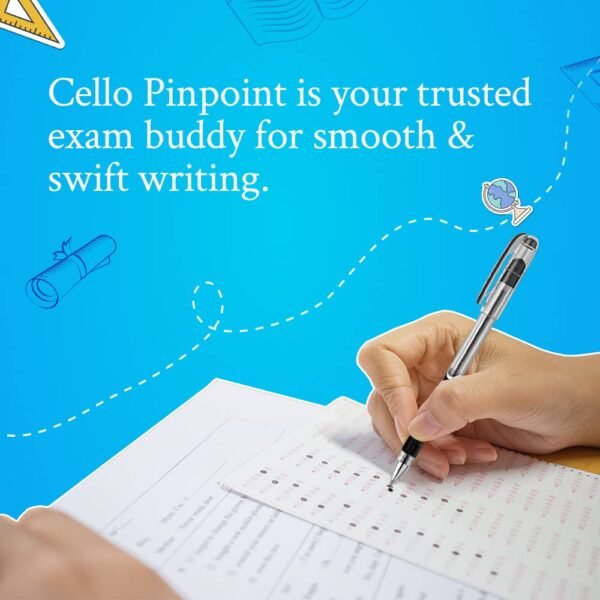 Cello Pinpoint Ballpoint Pens, Blue - Pack of 10 - Image 3