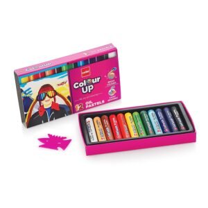 Cello - Pinpoint Blue Ball Pens, Set of 10 | Best for Students & Colourup Oil Pastels-12 Shades|Bright Colours For Kids|Non-Toxic Colouring Range|Adventure Themed Pack Ideal For Gifting|Multicolor