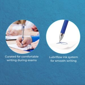 Cello Pinpoint Blue Lightweight Grip Ball Pens, Set of 10 | Best for Students (Pack of 2)