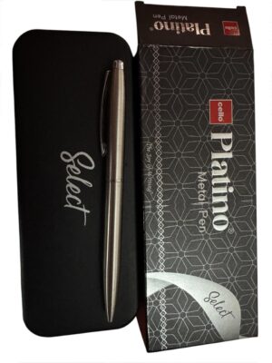 Cello Plationo Metal Pen, Silver Body Colour