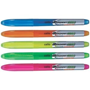 Cello Power Line Highlighter - Pack of 10 (Multicolor)