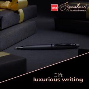 Cello Signature Carbon Ball Pen - Blue - Pack of 2 - Premium Writing Pens - Smooth Writing - Gifting Pens