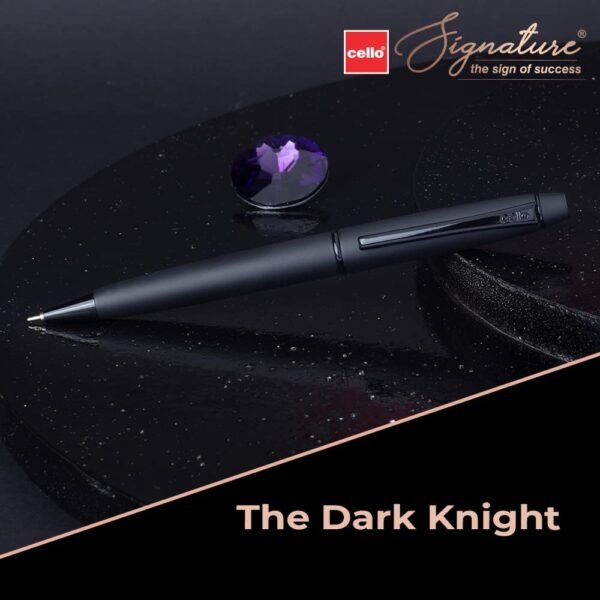 Cello Signature Carbon Ball Pen + Refill Pack | Blue Ink | 1 Ball Pen + 1 Refill | Matte Black Finish | Premium Metal Pen for Gift | Stylish Corporate & New Year Gifts for Men & Women - Image 6