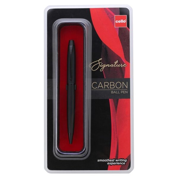 Cello Signature Carbon Premium Metal Ballpen - Pack of 10 (Blue)