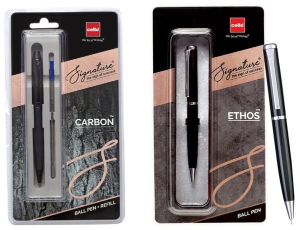 Cello Signature Carbon + Refill Pack Signature Ethos Ball Pen - Image 4