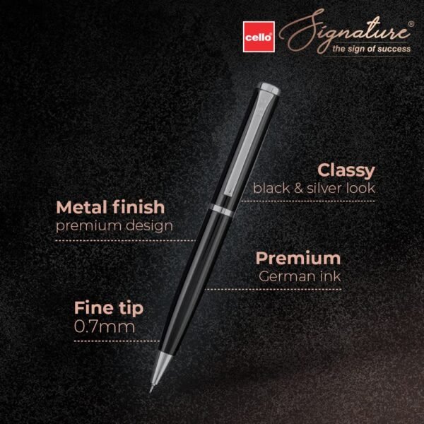 Cello Signature Carbon + Refill Pack Signature Ethos Ball Pen - Image 6