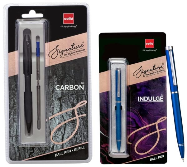 Cello Signature Carbon + Refill Pack Signature Indulge Ball Pen