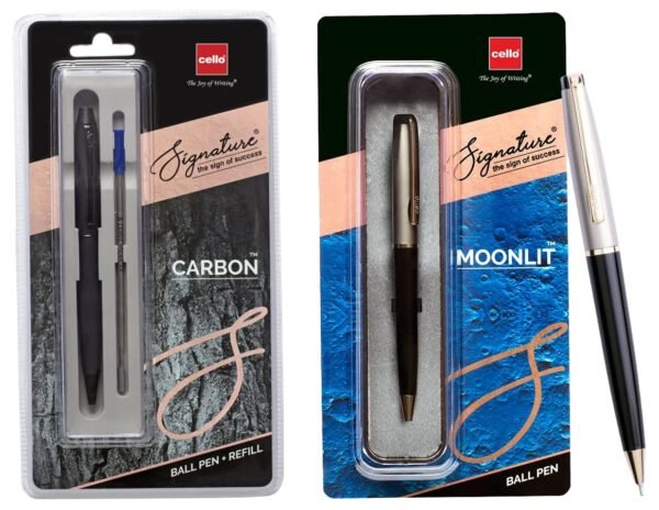 Cello Signature Carbon + Refill Pack Signature Moonlit Ball Pen - Image 2