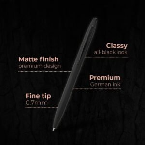 Alternative view of Cello Signature Carbon Slim Ball Pen + Refill Pack | Blue Ink | 1 Ball Pen + 1 Refill | Matte Black Finish | Premium Metal Pen for Gift | Stylish Corporate & New Year Gifts for Men & Women