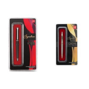 Cello Signature Ethos Ball Pen - Blue | Premium metal pens | Smooth writing experience Signature Creme Ivory Ball Pen - Blue | Premium metal pens| smooth writing experience