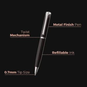 Alternative view of Cello Signature Executive Gift Set | Blue Ink | 1 Ball Pen + 1 Metal Keychain + 1 RFID Protected Wallet | Black Finish Pen | Premium Metal Pens | Stylish Gifts for Men | Corporate Gifting