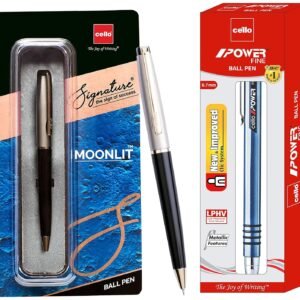 Alternative view of Cello Signature Moonlit Ball Pen | Blue Ball Pen | Pack of 10 (Blue)