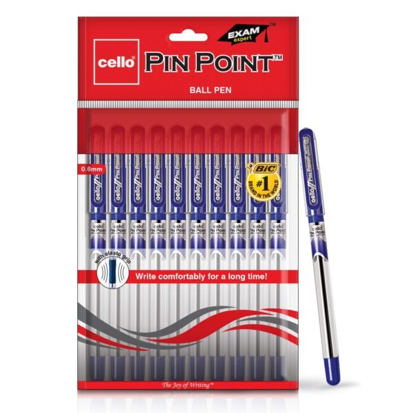 Cello Signature Moonlit Ball Pen Pinpoint Ballpoint Pens - Blue (Pack of 10) - Image 4