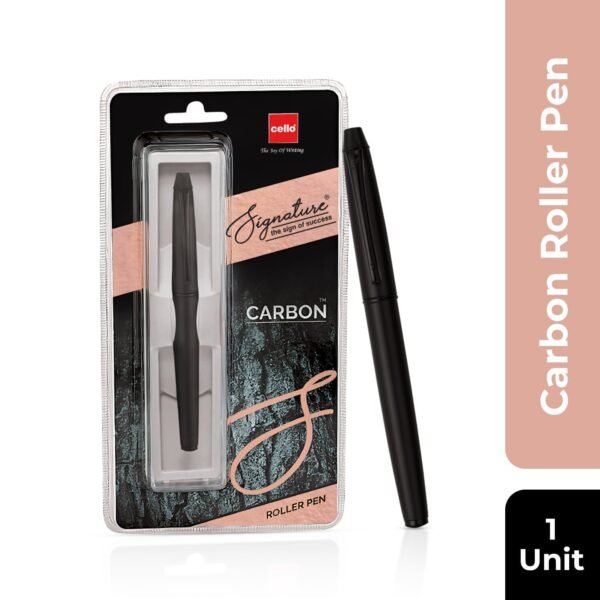 Cello Signature Series Carbon Roller Pen with Roller Pen Refill Combo | Ideal For Corporate & Festive Gifting | Blue Ink, Pack of 1 - Image 9