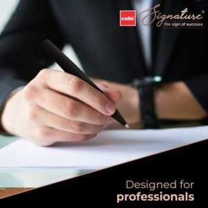 Cello Signature Series Carbon Roller Pen with Roller Pen Refill Combo | Ideal For Corporate & Festive Gifting | Blue Ink, Pack of 2