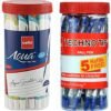 Cello Technotip Ball Pen Jar (Pack of 20 pens in Blue ink with 5 free Blue refills) Aqua Blue Gel Pen Jar of 25 Units