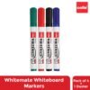 Cello Whitemate Whiteboard Markers | Set Of 4 Markers And 1 Duster | 4 Assorted Ink Colours | Bold Point Marker Pens With Easily Refillable And Erasable Ink | Writes Longer.