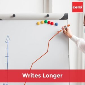 Alternative view of Cello Whitemate Whiteboard Vivid Bold Markers | Set of 6 Markers | 3 Assorted Ink Colours | Marker Pens with Easily Refillable and Erasable Ink | Writes Longer.