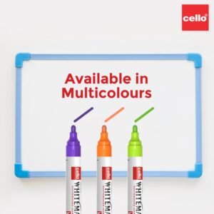Alternative view of Cello Whitemate Whiteboard Vivid Bold Markers | Set of 6 Markers | 3 Assorted Ink Colours | Marker Pens with Easily Refillable and Erasable Ink | Writes Longer.