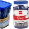 Cello Winner Ball Pen Set - Pack of 60 (Blue) (Assorted) Clear Blue Ball Pen Jar of 60 Units