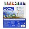 DOMS 14 Shades Brush Pen Box Pack | Super Soft Tip With Brilliant Colors | Water Based Ink Which Gives Water Color Effect | Pack Of 1, Multicolor
