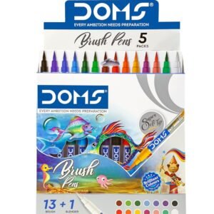 Alternative view of DOMS 14 Shades Brush Pen Box Pack | Super Soft Tip With Brilliant Colors | Water Based Ink Which Gives Water Color Effect | Pack Of 1, Multicolor