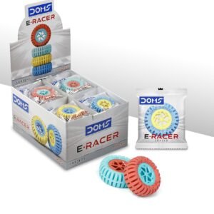 DOMS E-Racer Erasers Pack of 20| Round Wheel Shape for Better Grip| for Neat & Clean Erasing| Best Birthday Gift for Children| Non-Toxic & Safe for Children