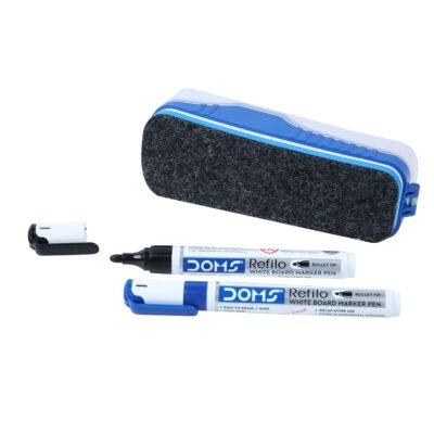 DOMS Fine Magnetic Whiteboard Duster Marker Set | Easy to W…